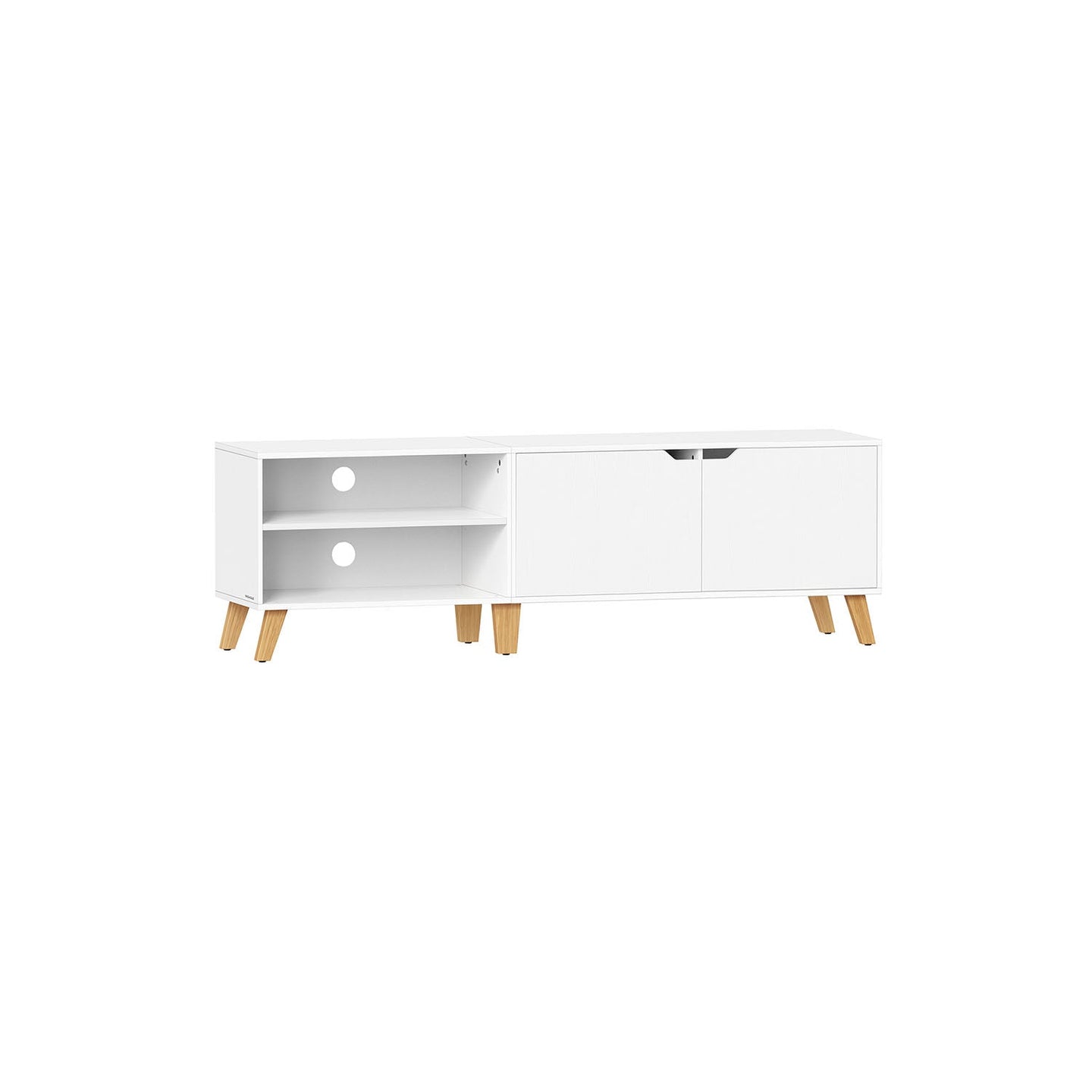 TV Cabinet - Engineered Wood - Rustic Brown - Adjustable Shelves
