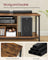 TV Stand - Engineered Wood - Rustic Brown - Open Shelves for TVs up to 65 Inches