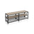 TV Stand Unit - Steel - Rustic Brown and Black - 3-Tier Design for 60-Inch TVs