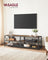 TV Stand - Steel Frame - Rustic Brown and Black - For TVs up to 70 Inches with Shelves