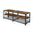 TV Stand - Steel Frame - Rustic Brown and Black - For TVs up to 70 Inches with Shelves