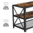 TV Stand - Steel Frame - Rustic Brown and Black - For TVs up to 70 Inches with Shelves