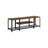 TV Stand - Wood - Rustic Brown and Black - Multi-Tier Design with Open Storage Shelves