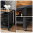 TV Stand - Wood - Rustic Brown and Black - Multi-Tier Design with Open Storage Shelves
