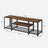 TV Stand - Wood - Rustic Brown and Black - Multi-Tier Design with Open Storage Shelves