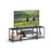 TV Stand - Wood - Charcoal Grey - 3-Tier Design with Open Storage Shelves for TVs up to 65 Inches