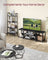 TV Stand - Wood - Charcoal Grey - 3-Tier Design with Open Storage Shelves for TVs up to 65 Inches