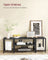 TV Stand - Wood - Charcoal Grey - 3-Tier Design with Open Storage Shelves for TVs up to 65 Inches
