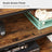Large TV Console - Engineered Wood - Rustic Brown and Black - Open Storage for Easy Access