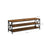 Large TV Console - Engineered Wood - Rustic Brown and Black - Open Storage for Easy Access