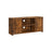 TV Stand - Wood - Rustic Brown - Open Storage with Adjustable Shelves and Cable Management