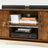 TV Stand - Wood - Rustic Brown - Open Storage with Adjustable Shelves and Cable Management