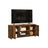 TV Stand - Wood - Rustic Brown - Open Storage with Adjustable Shelves and Cable Management