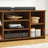 TV Stand - Engineered Wood - Rustic Brown - Adjustable Shelves with 7 Open Compartments