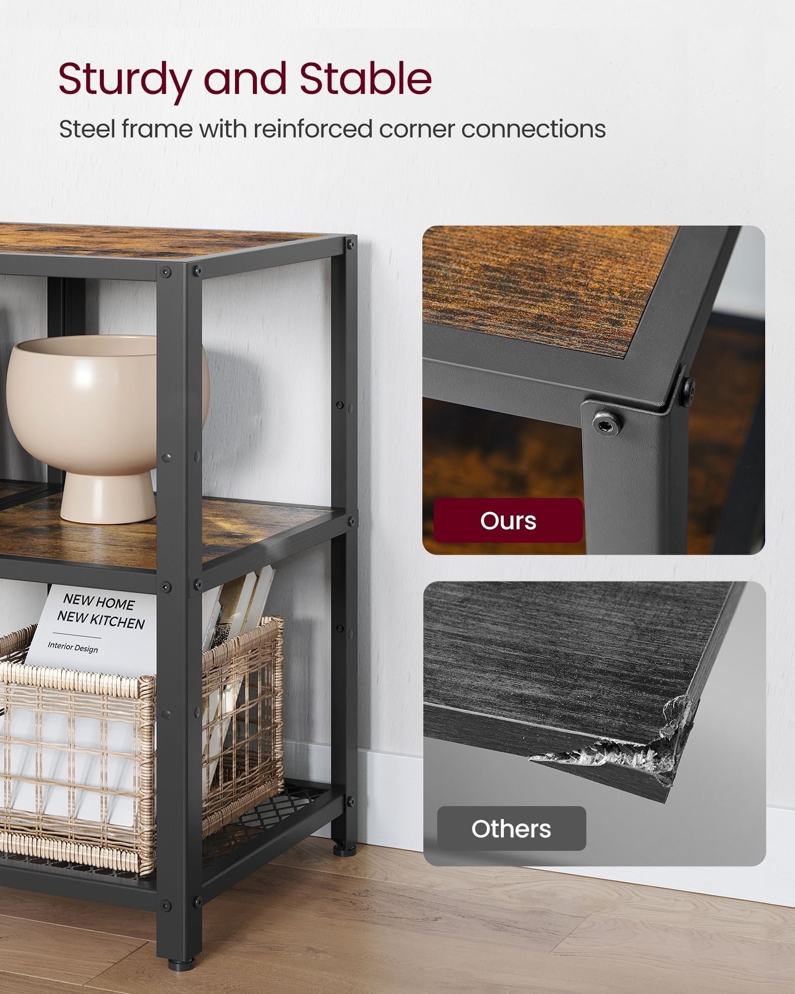 TV Stand - Wood - Rustic Brown