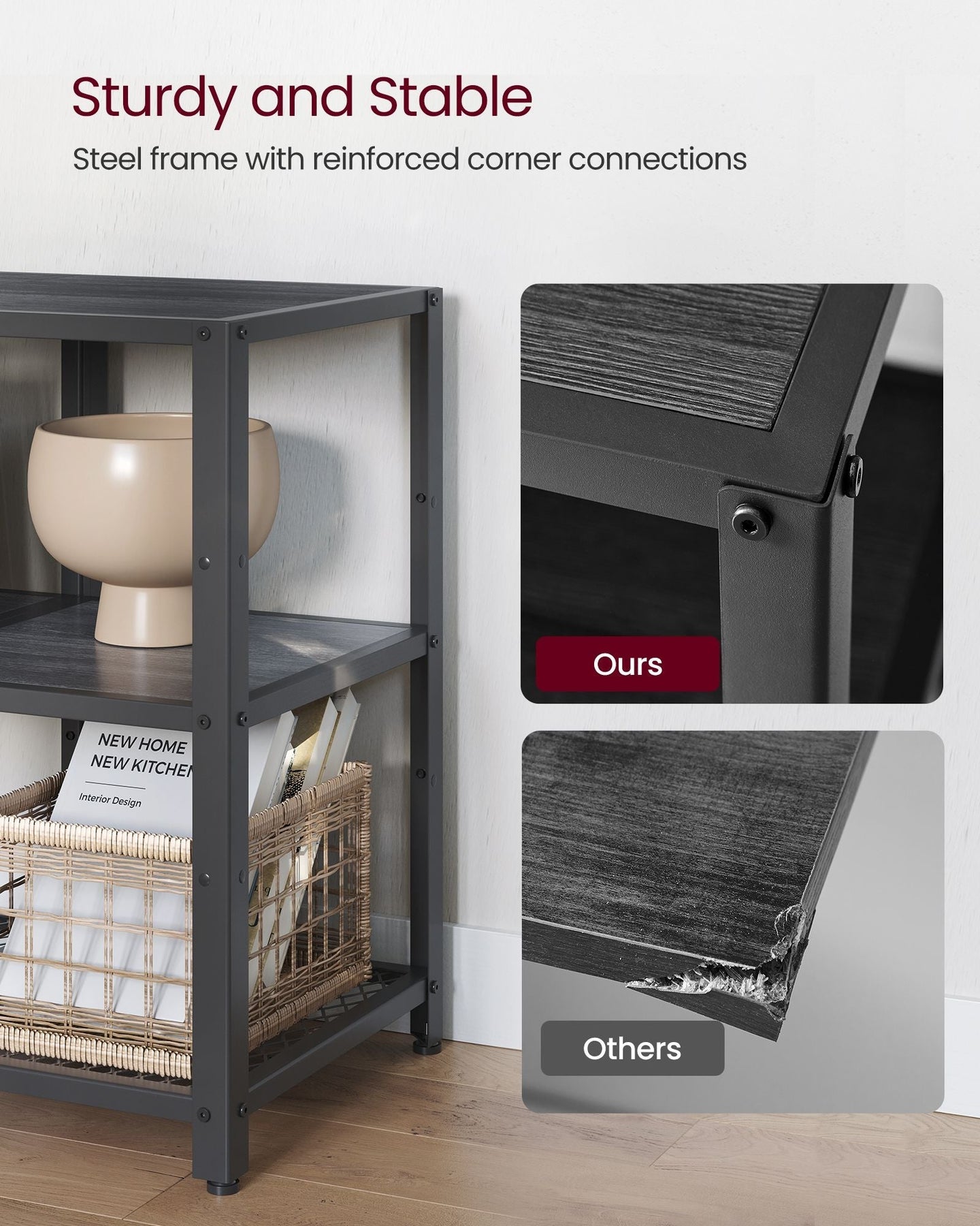 TV Stand - Engineered Wood - Charcoal Grey
