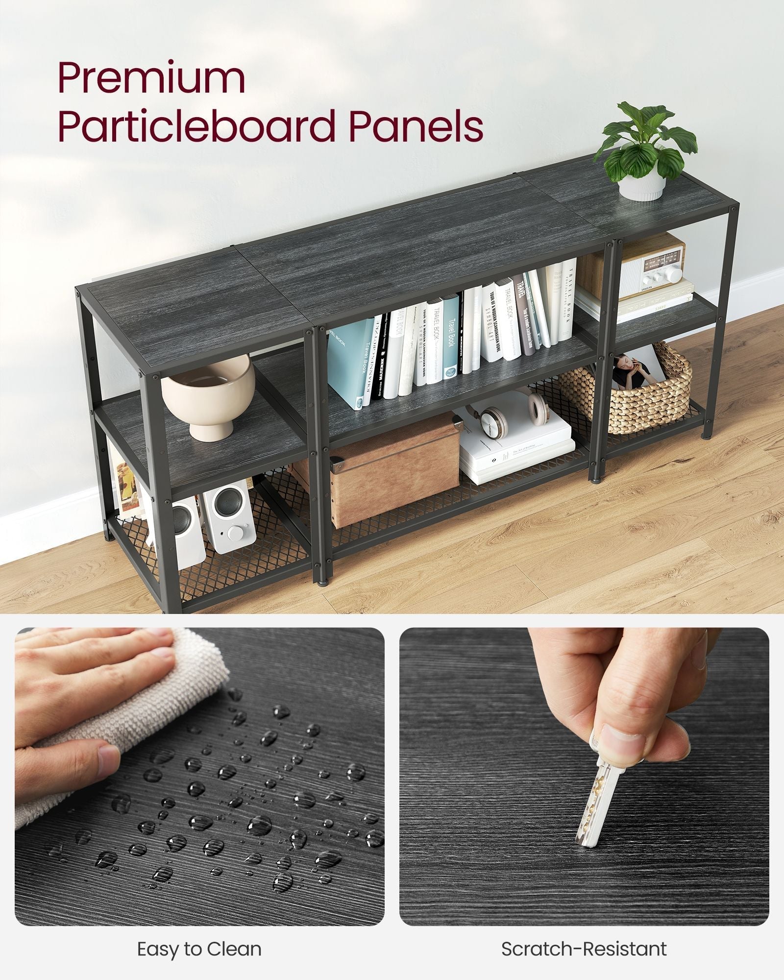 TV Stand - Engineered Wood - Charcoal Grey