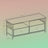 Media Console Table - Steel - Rustic Brown and Black