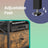 Media Console Table - Steel - Rustic Brown and Black