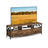 Industrial Brown TV Stand - Wood and Steel - Rustic Brown