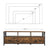 Media Console Table - Steel - Rustic Brown and Black - 2 Drawers and Storage Shelves