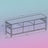 Media Console Table - Steel - Rustic Brown and Black - 2 Drawers and Storage Shelves