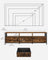 TV Stand - Steel Frame - Rustic Brown and Black - 3 Drawers and Storage Shelves for Up to 65 Inch TV