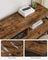 TV Stand - Steel Frame - Rustic Brown and Black - 3 Drawers and Storage Shelves for Up to 65 Inch TV