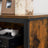 TV Stand - MDF - Rustic Brown and Black - 4 Cubby Design with Adjustable Shelves and Cable Management