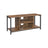 Open Storage TV Stand - Wood - Rustic Brown - Console Unit with Shelving