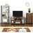 Open Storage TV Stand - Wood - Rustic Brown - Console Unit with Shelving