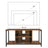 Open Storage TV Stand - Wood - Rustic Brown - Console Unit with Shelving