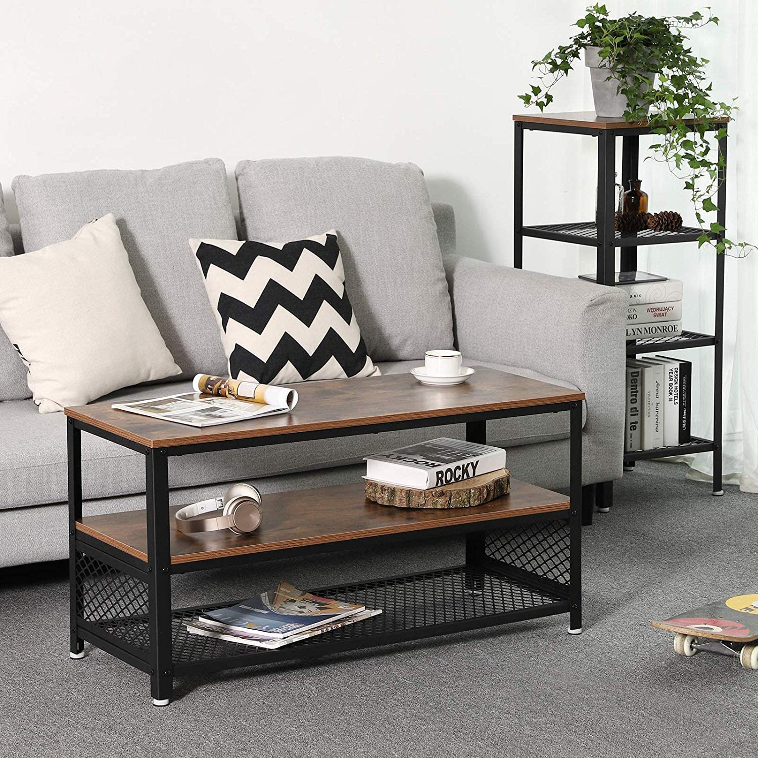 TV Stand - Wood - Rustic Brown
