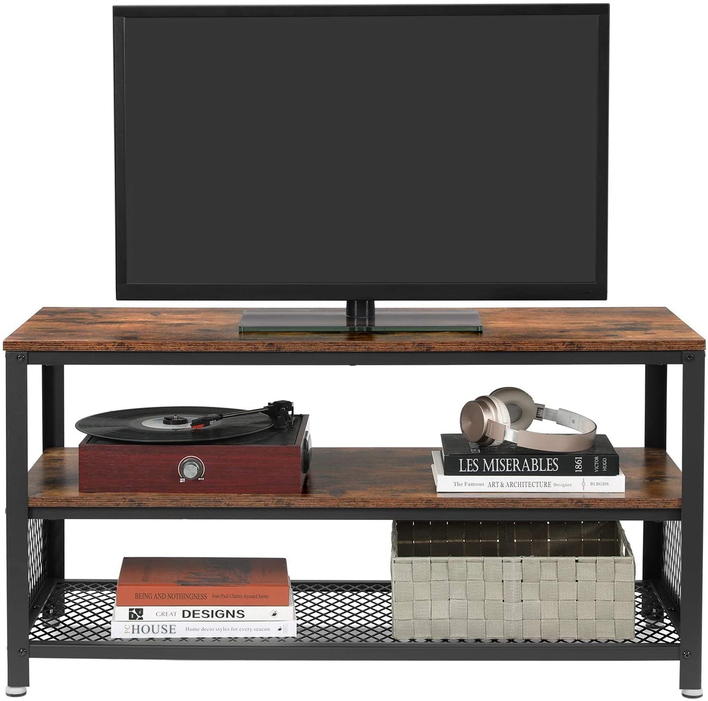 TV Stand - Wood - Rustic Brown