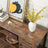 Industrial TV Console Unit - Engineered Wood - Rustic Brown - with Louvered Doors and Storage Shelves