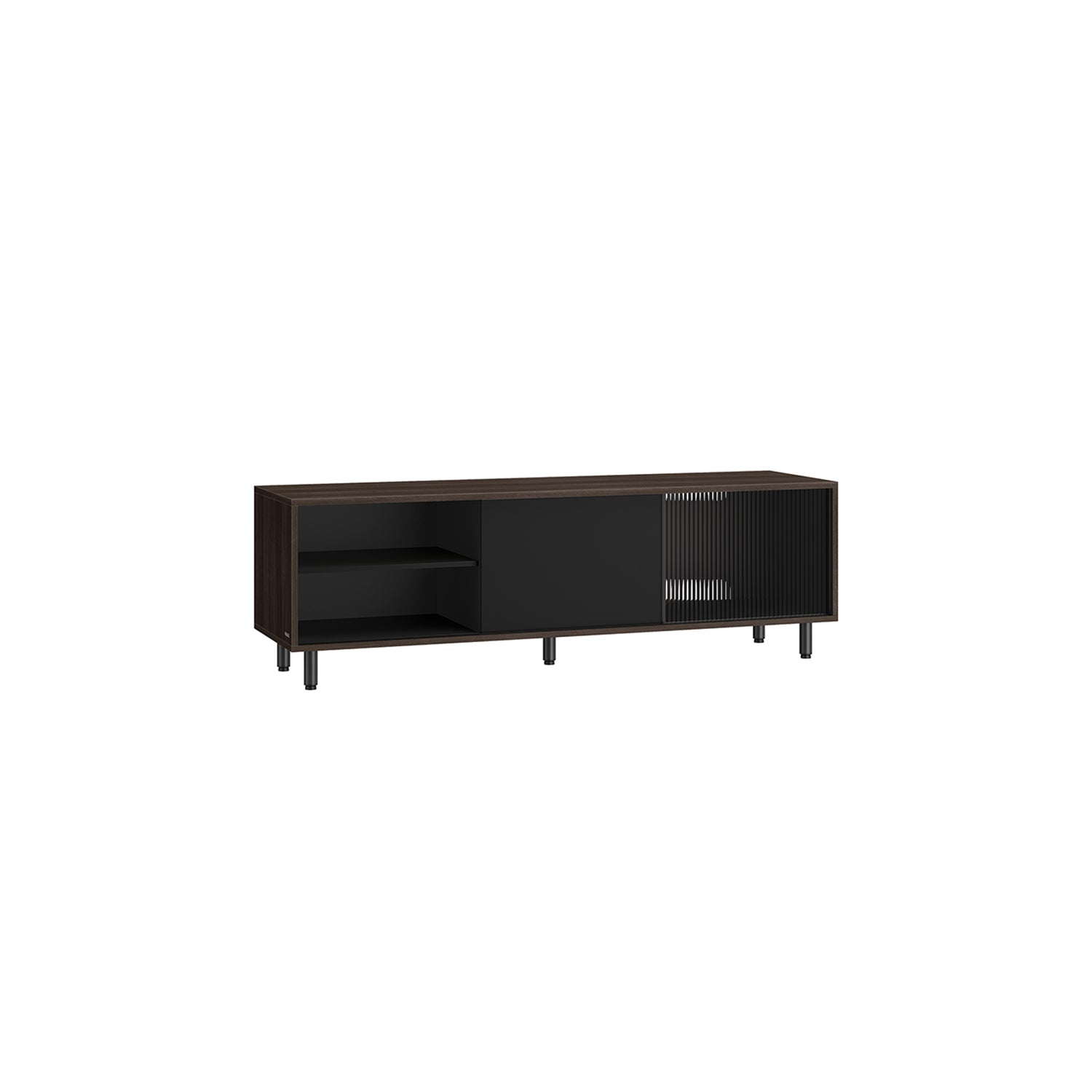 TV Stand - Wood - Ash Brown and Ink Black