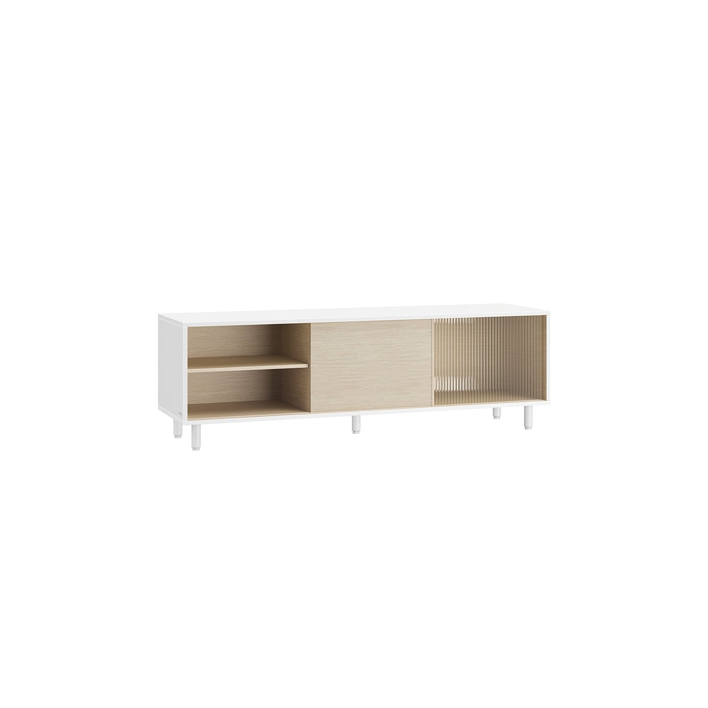TV Stand - Wood - Ash Brown and Ink Black