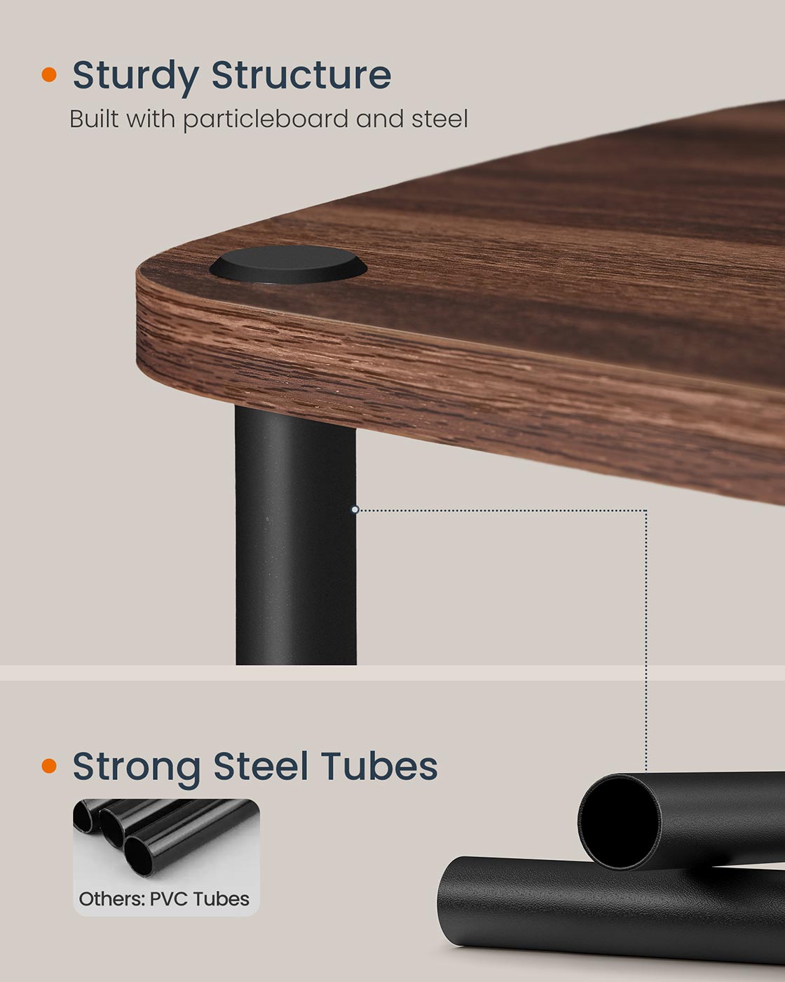TV Stand - Wood - Natural Walnut - Toolless Assembly for TVs up to 50 Inches