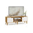 TV Stand Unit - Engineered Wood - Natural Oak - Adjustable Shelf for 65 Inch TVs
