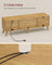 TV Stand Unit - Engineered Wood - Natural Oak - Adjustable Shelf for 65 Inch TVs