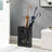 Umbrella Stand - Metal - Black - Rectangular with Removable Drip Tray and 4 Hooks