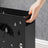 Umbrella Stand - Metal - Black - Rectangular with Removable Drip Tray and 4 Hooks