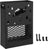 Umbrella Stand - Metal - Black - Rectangular with Removable Drip Tray and 4 Hooks