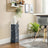 Umbrella Stand - Metal - Anthracite Grey - Square Design with Drip Tray and Hooks
