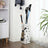 Umbrella Stand - Metal - White - Square Design with Hooks and Drip Tray