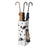 Umbrella Stand - Metal - White - Square Design with Hooks and Drip Tray
