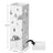 Umbrella Stand - Metal - White - Square Design with Hooks and Drip Tray