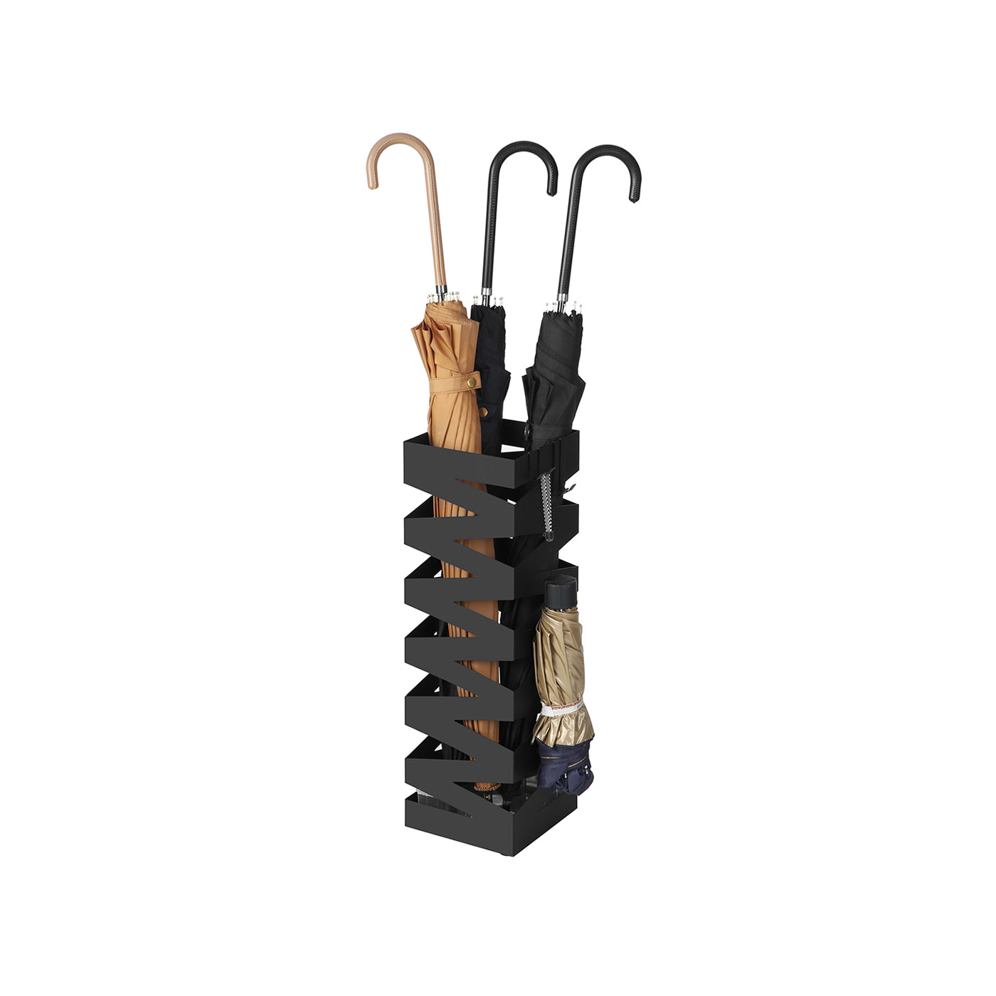 Umbrella Rack - Metal - White - Includes Hooks and Drip Tray