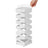 Square Umbrella Holder Rack - Metal - White - With Hooks and Drip Tray