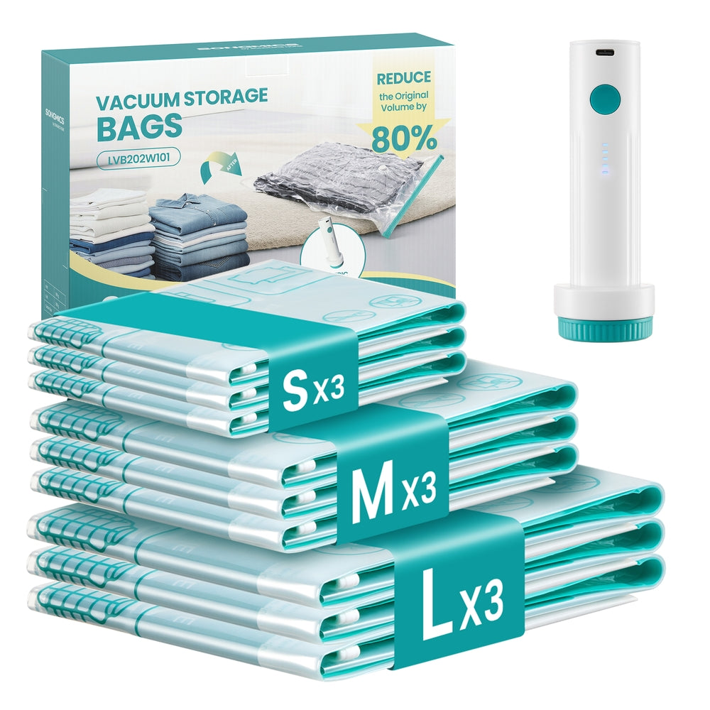 Vacuum Storage Bags 9 Pack - Polypropylene - Transparent